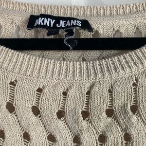 DKNY Jeans Cream Knit Sweater